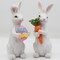 Easter Decorations - Easter Bunny Decor Spring Decorations Resin Rabbits Statues with Carrot and Egg for Home Tabletop Centerpiece Indoor Gifts